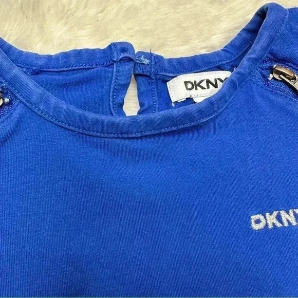 DKNY Dress Blue Fit & Flare Quilted Blue Size 3T - Picture 14 of 16